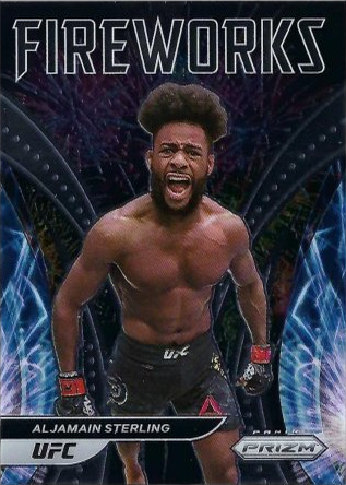 Aljamain Sterling 2022 Panini Prizm UFC Fireworks #15 Black