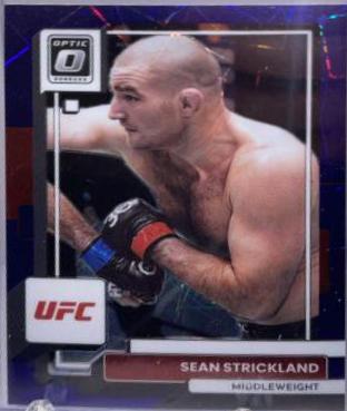 Sean Strickland 2023 Panini Donruss Optic UFC Base #82 Purple Velocity