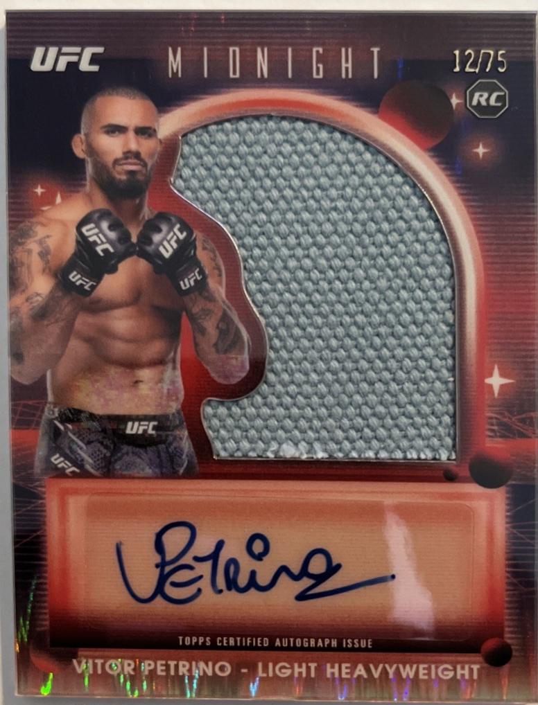 Vitor Petrino 2025 Topps Midnight UFC Rookie Relic Autographs #RRA-VP Dusk