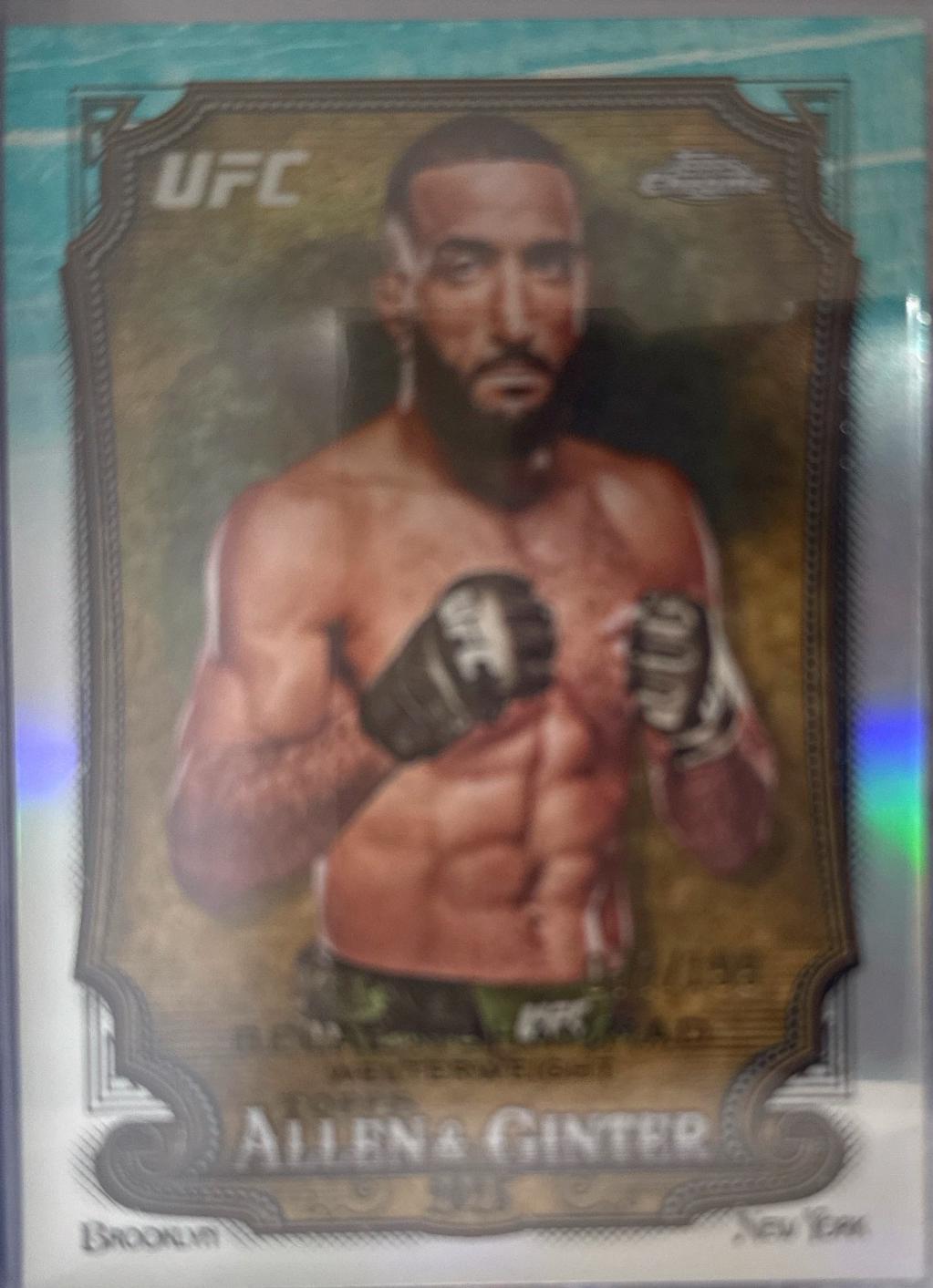Belal Muhammad 2026 Topps Chrome UFC Allen & Ginter #AG-25 Aqua Refractor
