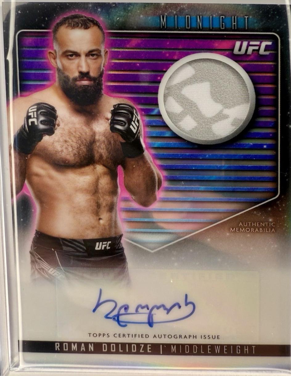 Roman Dolidze 2024 Topps Midnight UFC Relic Autographs #RCA-RDO Midnight
