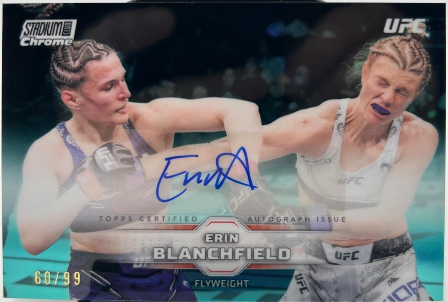 Erin Blanchfield 2026 Topps Stadium Club UFC Chrome Autographs #CAV-EBD Orange Refractor
