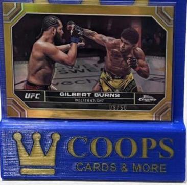 Gilbert Burns 2024 Topps Chrome UFC Base #70 Gold Refractor