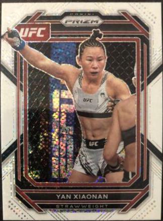 Yan Xiaonan 2023 Panini Prizm UFC Base #188 White Sparkle