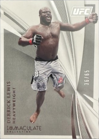 Derrick Lewis 2021 Panini Immaculate UFC Base #30 Platinum