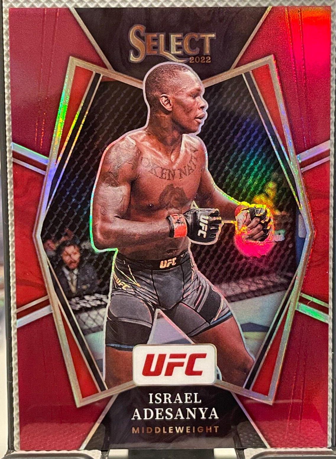 Israel Adesanya 2022 Panini Select UFC Premier Level #121 Maroon