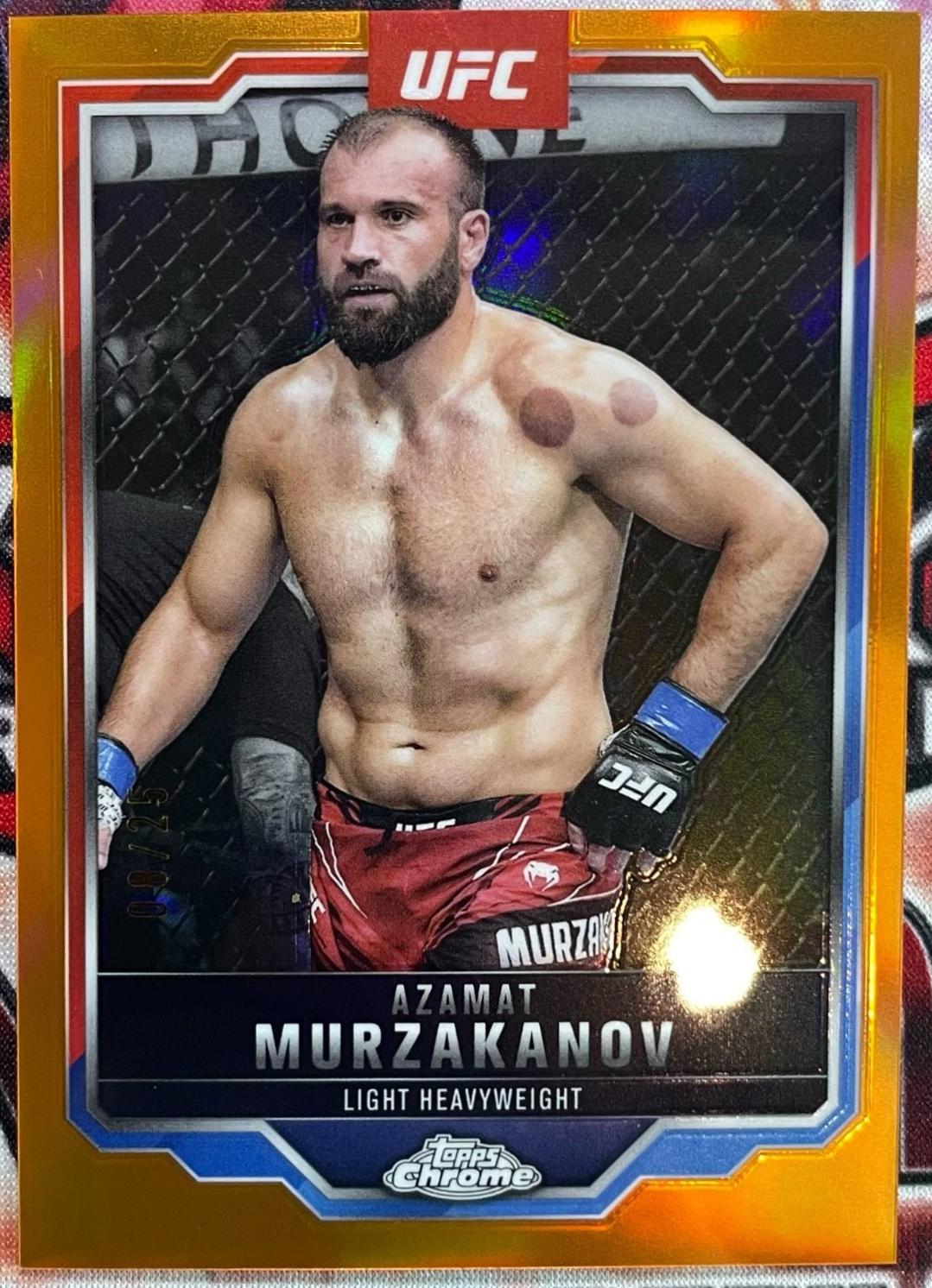 Azamat Murzakanov 2025 Topps Chrome UFC Base #168 Orange Refractor