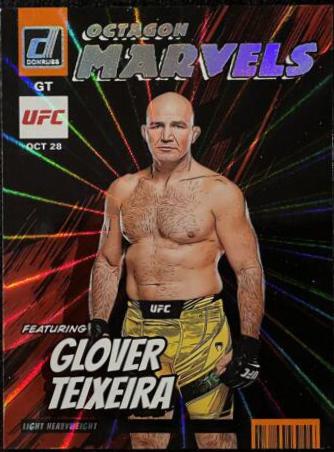 Glover Teixeira 2023 Panini Donruss UFC Octagon Marvels #6 Orange Laser