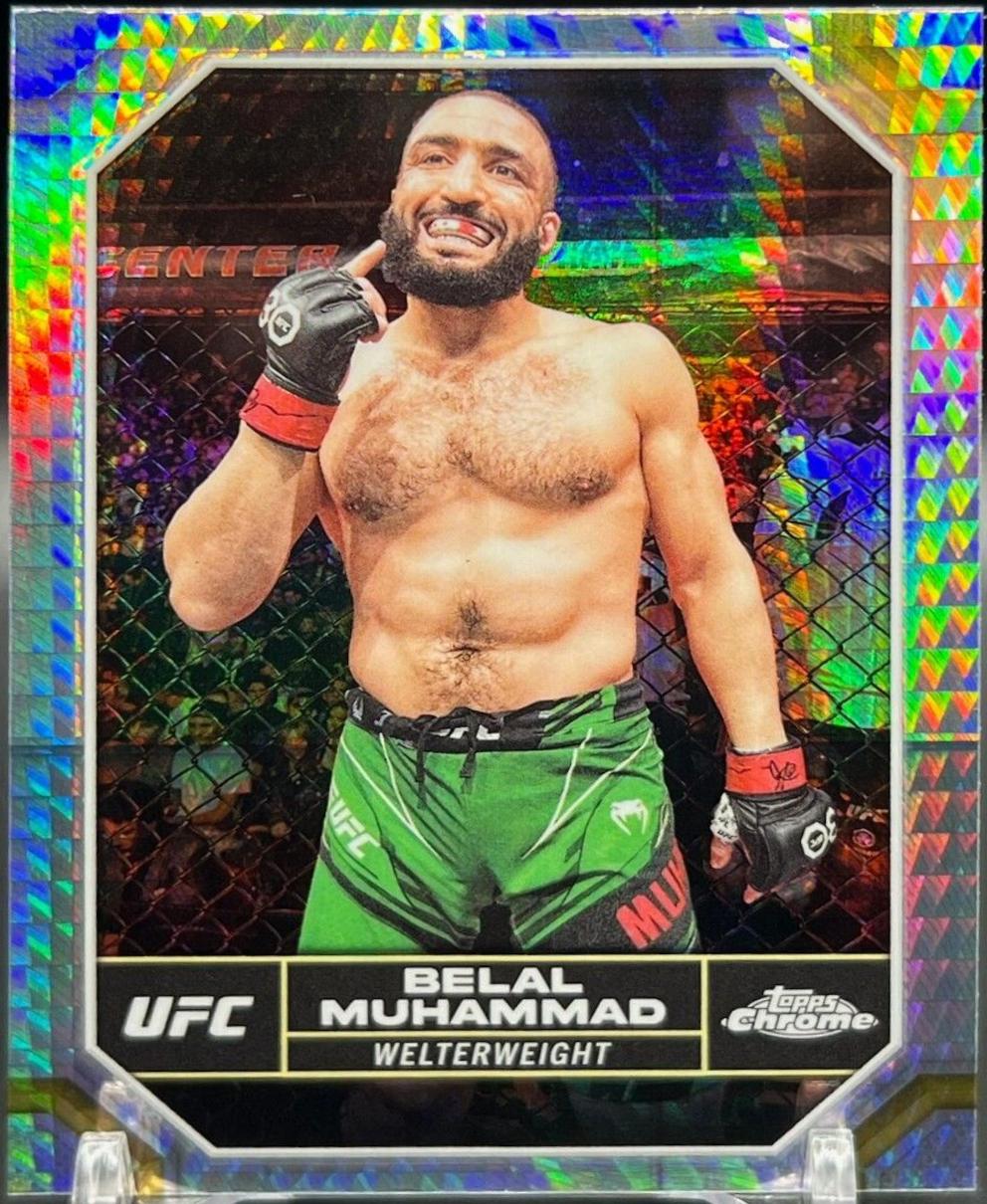 Belal Muhammad 2024 Topps Chrome UFC Base #24 Prism Refractor