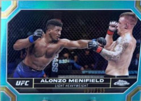 Alonzo Menifield 2024 Topps Chrome UFC Base #168 Aqua Refractor