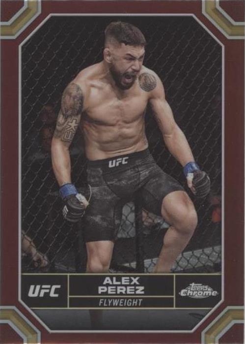 Alex Perez 2024 Topps Chrome UFC Base #5 Magenta Refractor