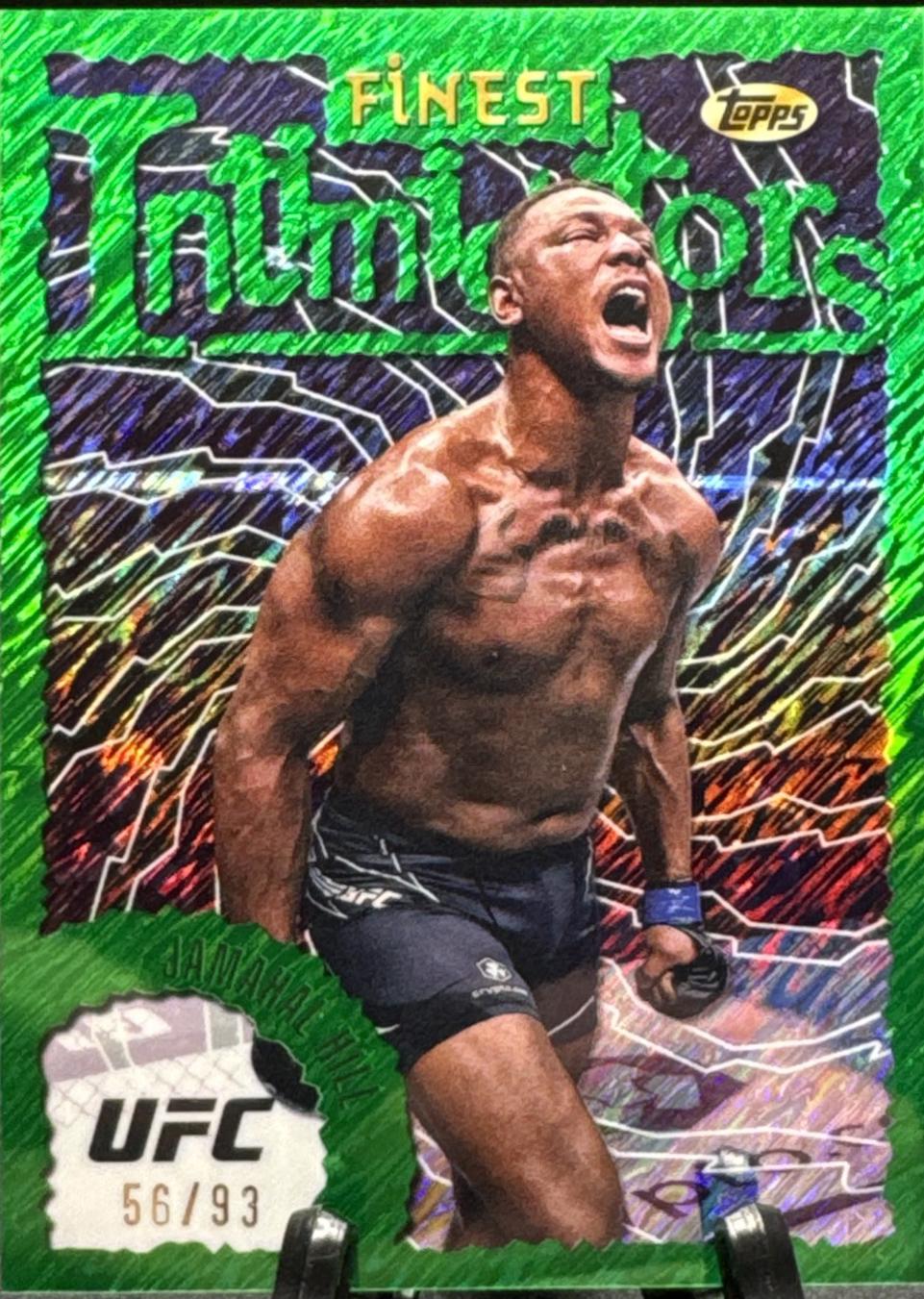 Jamahal Hill 2024 Topps Finest UFC Base Rare #270 Green Shimmer Refractor