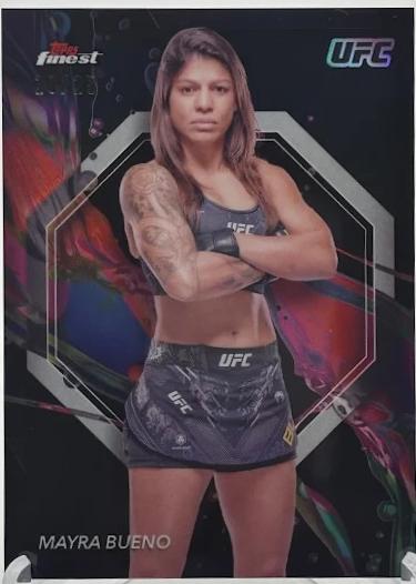 Mayra Bueno 2024 Topps Finest UFC Base Common #5 Black Refractor