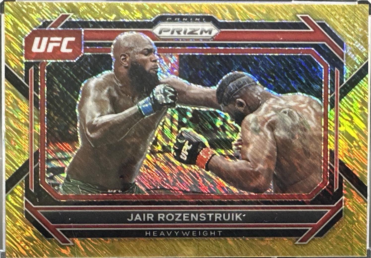 Jairzinho Rozenstruik 2023 Panini Prizm UFC Base #4 Gold Shimmer