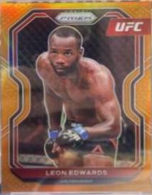 Leon Edwards 2021 Panini Prizm UFC Base #17 Orange