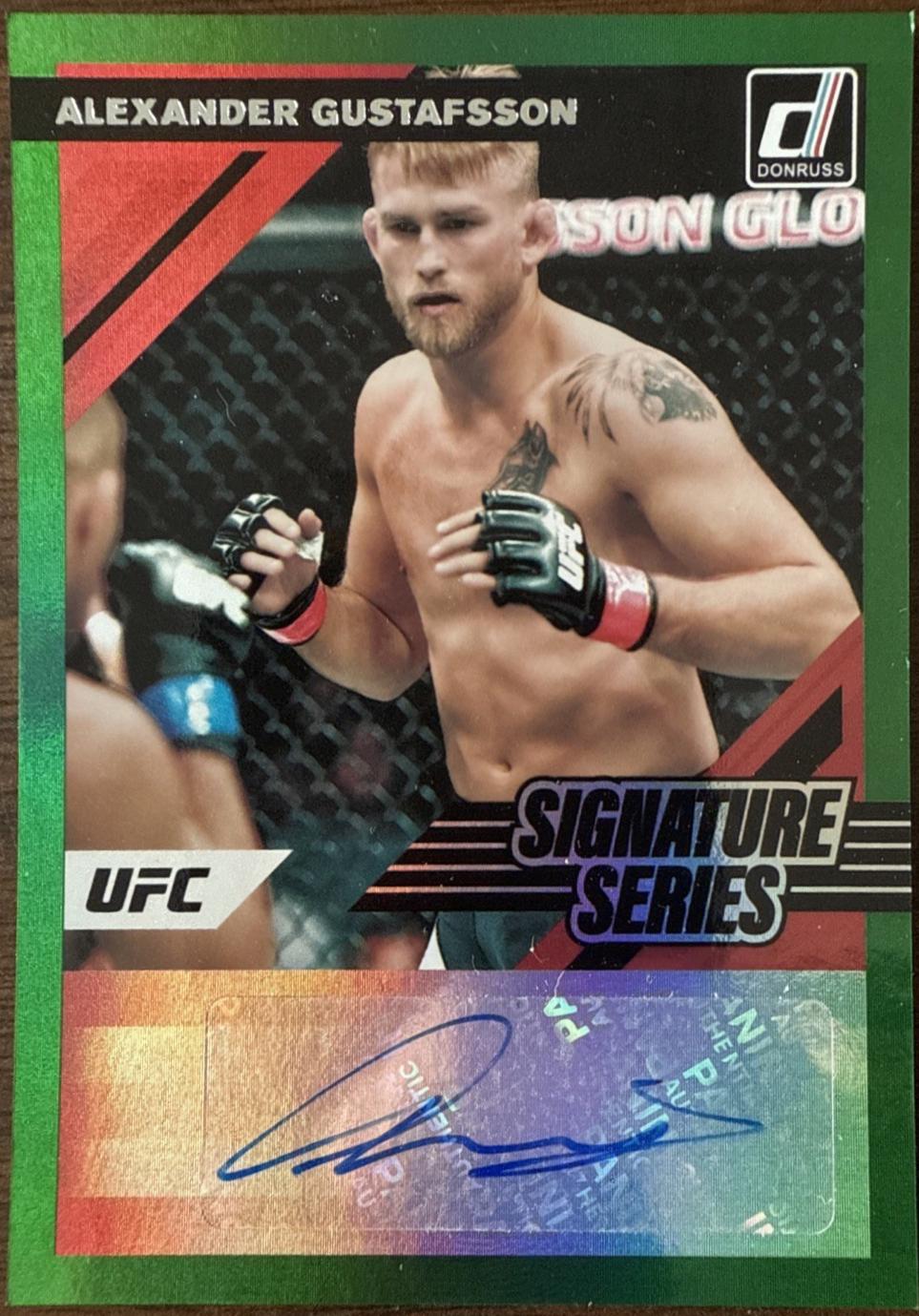 Alexander Gustafsson 2022 Panini Donruss UFC Signature Series #34 Green