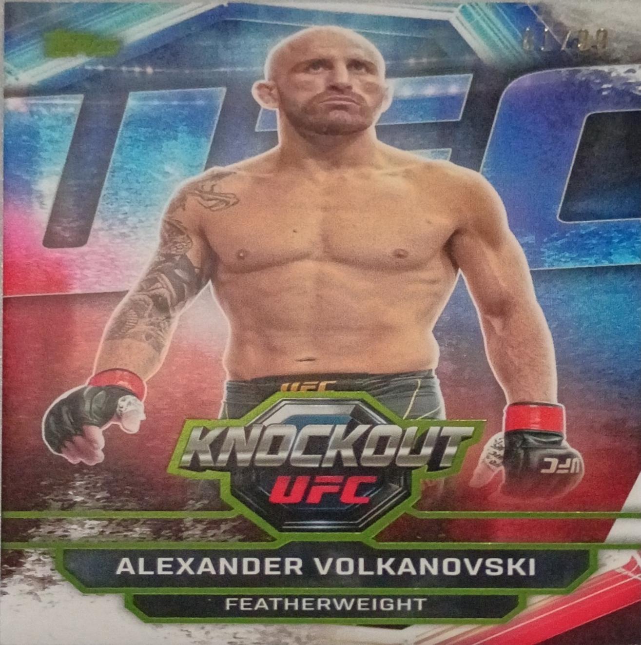 Alexander Volkanovski 2026 Topps Knockout UFC Base #6 Lime Green