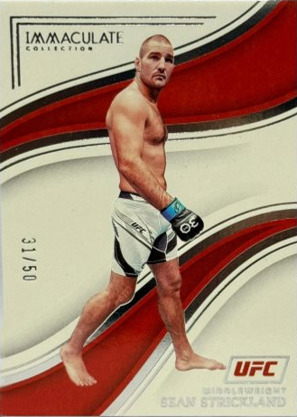 Sean Strickland 2023 Panini Immaculate Collection UFC Base #79 Platinum