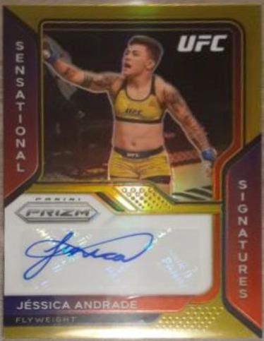Jessica Andrade 2021 Panini Prizm UFC Sensational Signatures #17 Gold