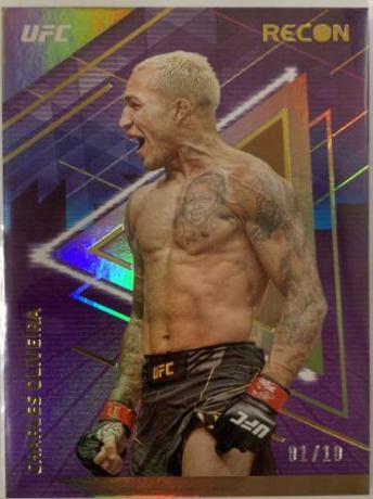 Charles Oliveira 2022 Panini Chronicles UFC Base Recon #221 Gold