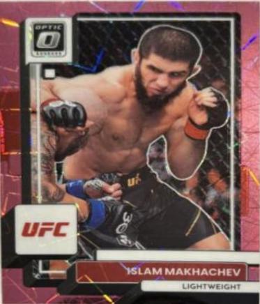 Islam Makhachev 2023 Panini Donruss Optic UFC Base #41 Pink Velocity