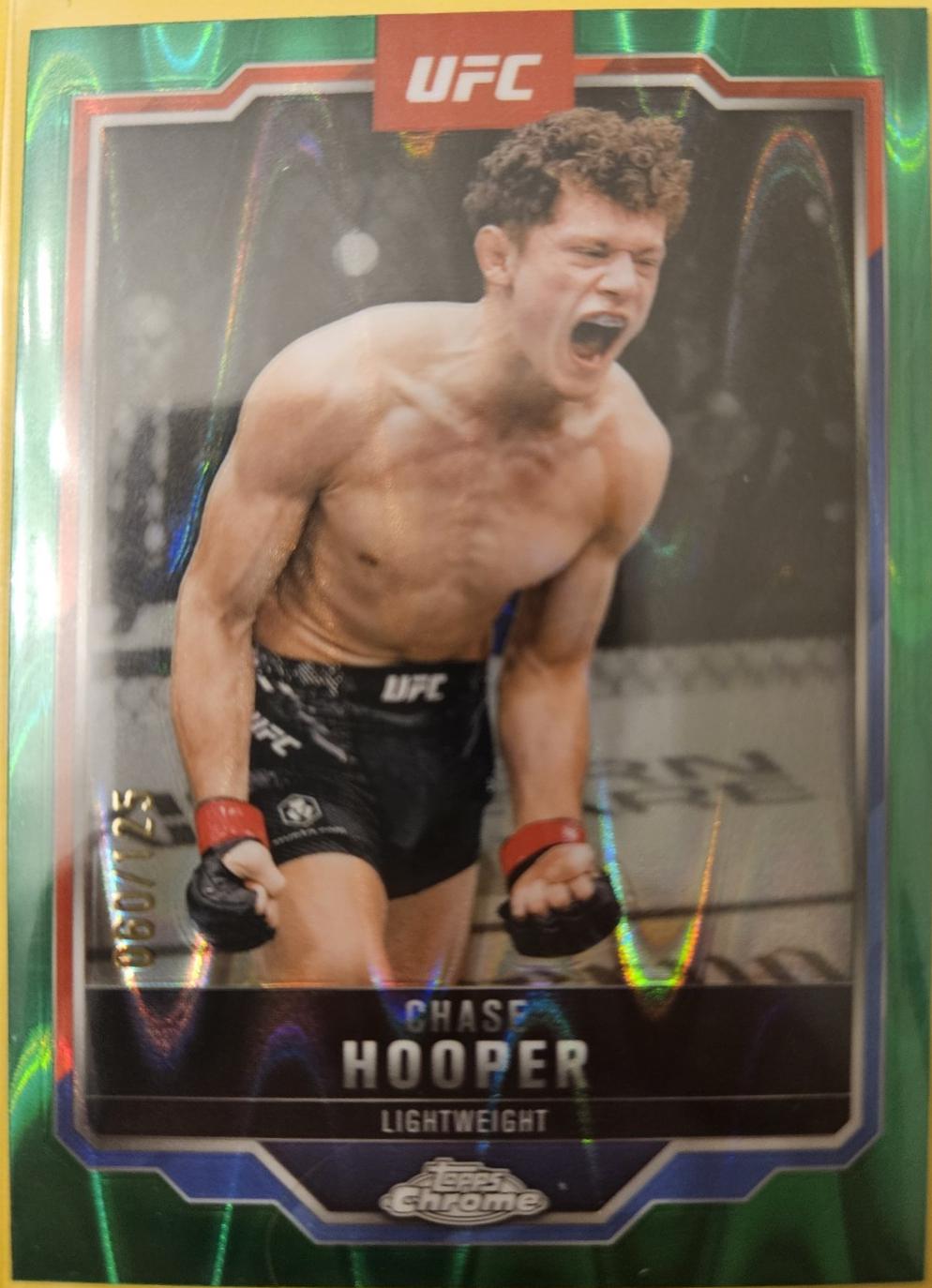 Chase Hooper 2025 Topps Chrome UFC Base #17 Green Wave