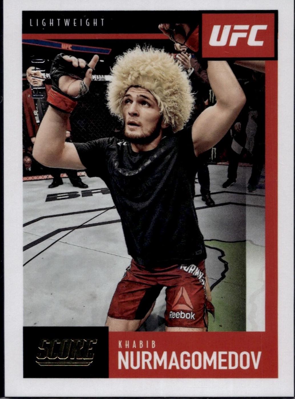 Khabib Nurmagomedov 2021 Panini Chronicles UFC Base Score #98 Gold