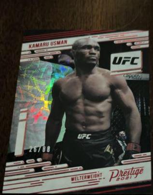 Kamaru Usman 2021 Panini Chronicles UFC Base Crusade #231 Asia