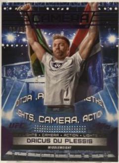 Dricus Du Plessis 2024 Topps Knockout UFC Camera (Lights, Camera, Action) #CAM-4 Purple