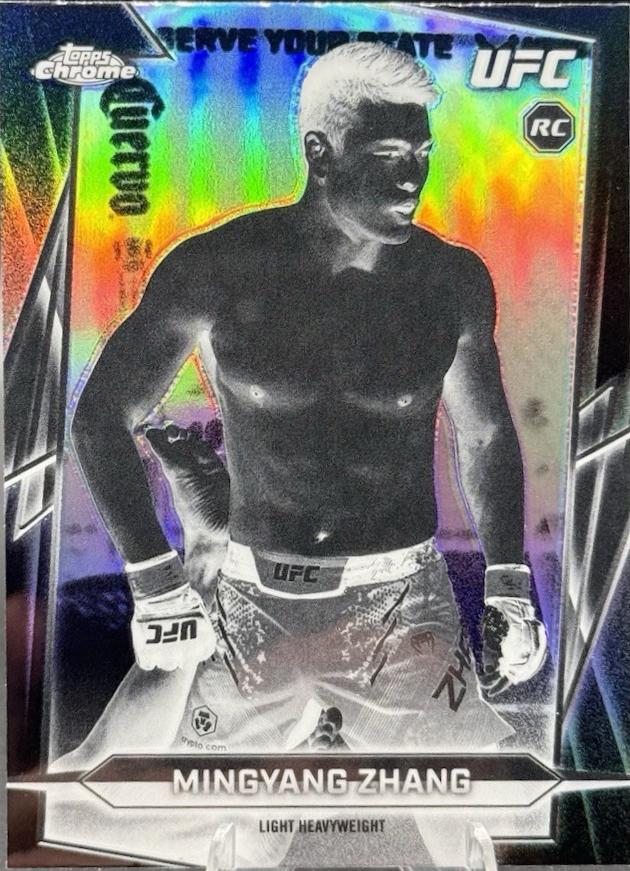 Mingyang Zhang 2026 Topps Chrome UFC Base #177 Negative Refractor