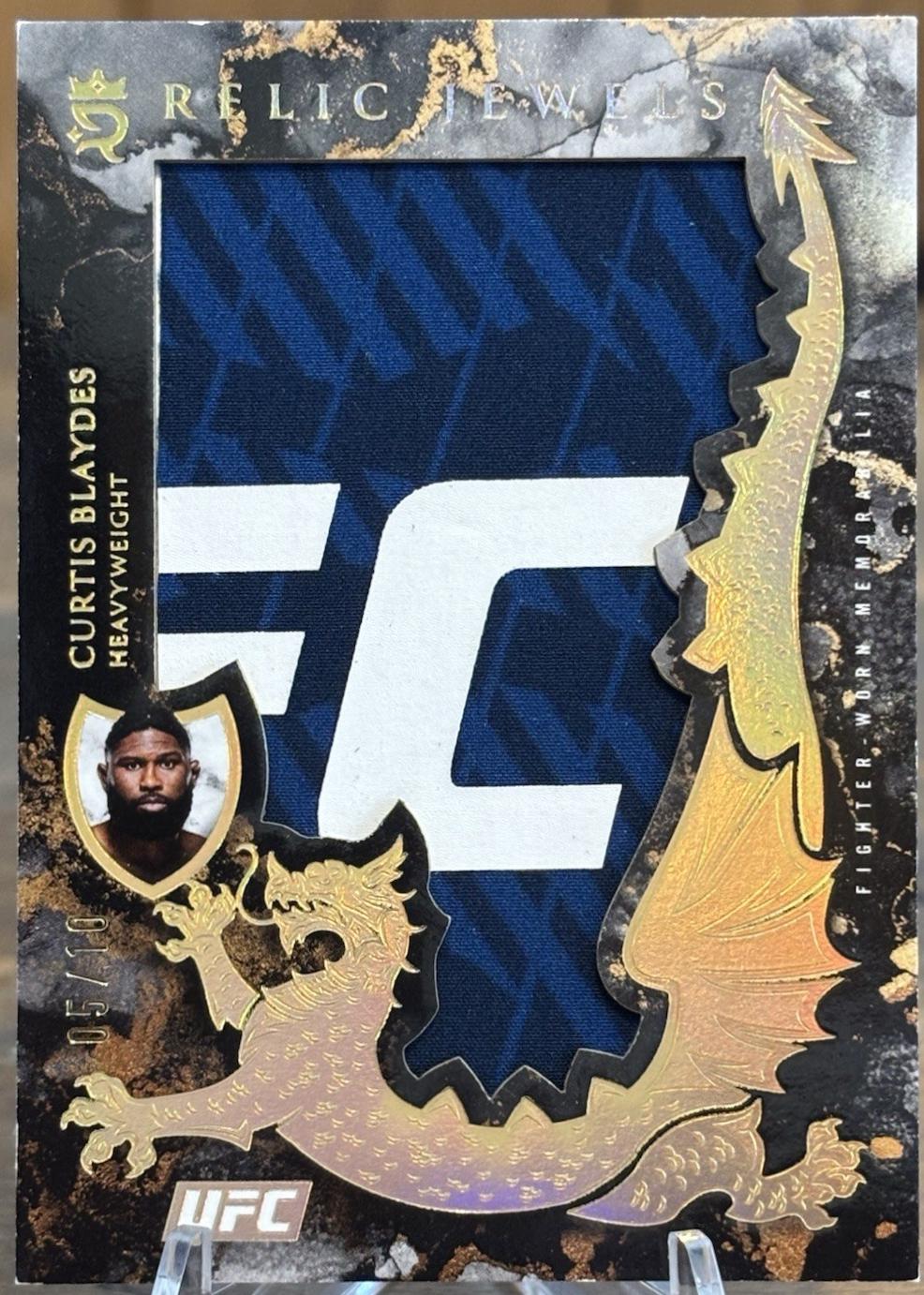 Curtis Blaydes 2025 Topps Royalty UFC Relic Jewels #RJ-CB Gold