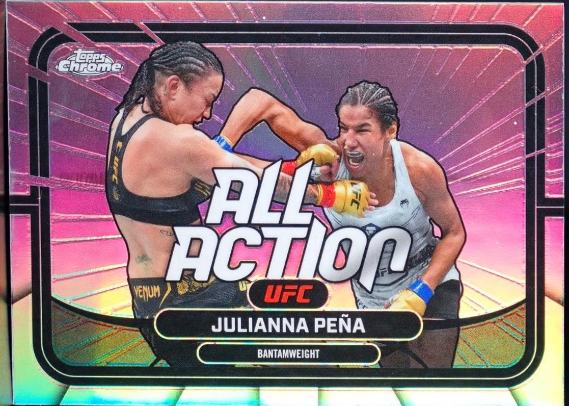 Julianna Peña 2026 Topps Chrome UFC All-Action #AA-10 Refractor