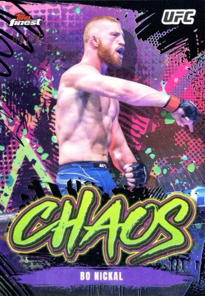Bo Nickal 2024 Topps Finest UFC Chaos #CHA-13 Black Refractor