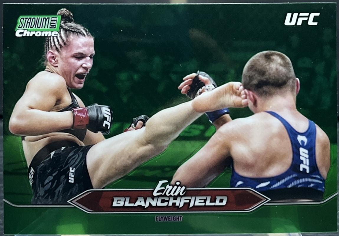 Erin Blanchfield 2025 Topps Stadium Club UFC Base Chrome #C-48 Green Refractor