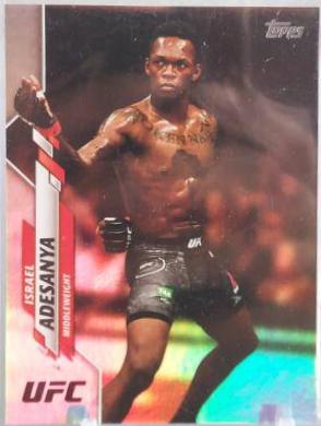 Israel Adesanya 2020 Topps UFC Base #75 Rainbow Foil
