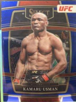 Kamaru Usman 2022 Panini Select UFC Concourse #5 Blue