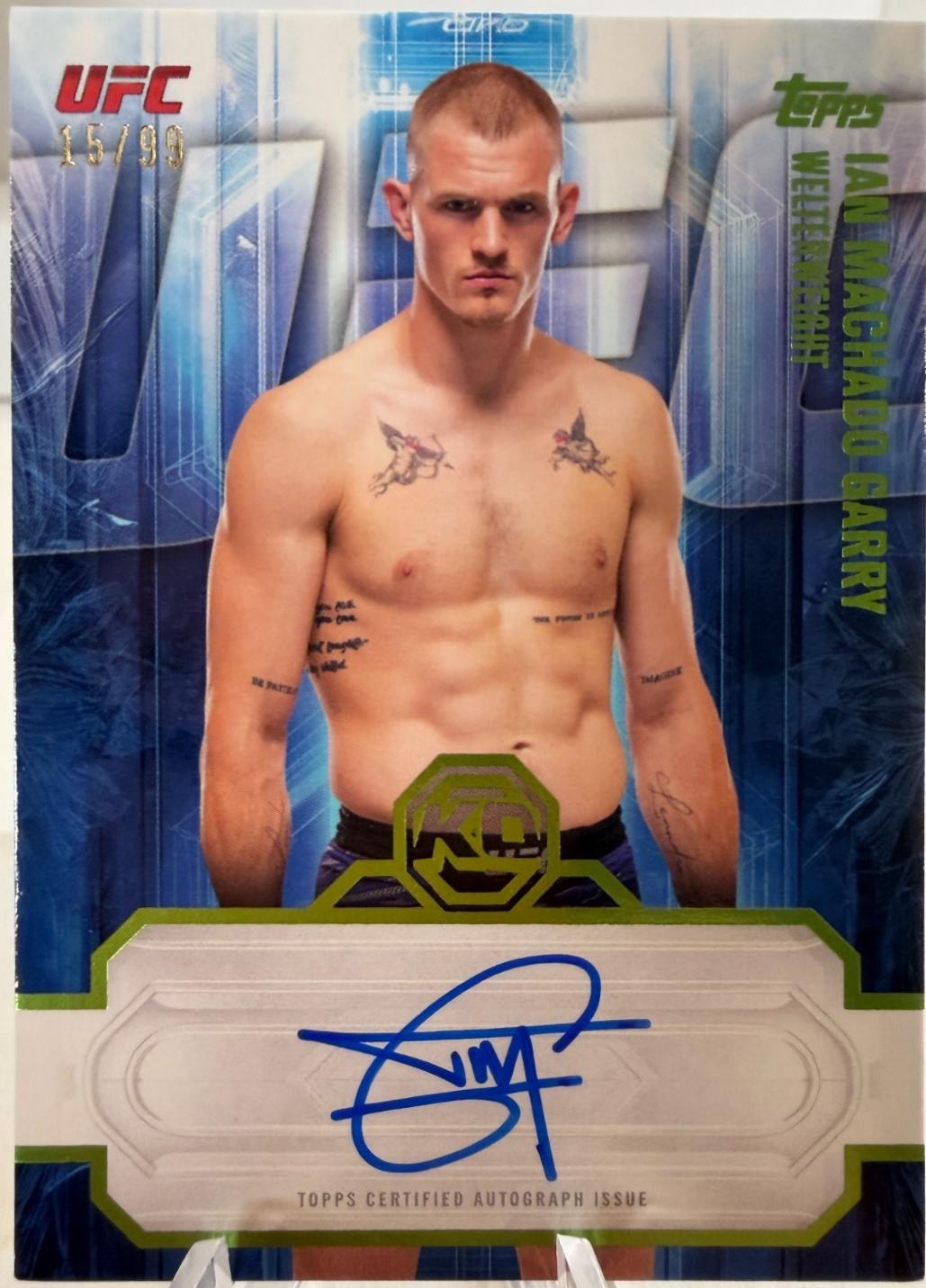 Ian Machado Garry 2026 Topps Knockout UFC Knockout Autographs #KOA-IMG Lime Green