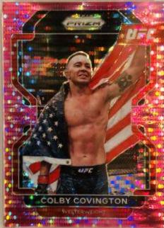 Colby Covington 2022 Panini Prizm UFC Base #121 Pink Pulsar