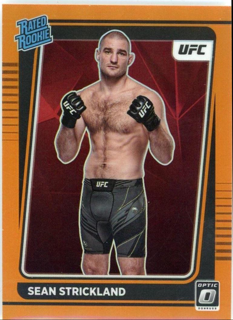 Sean Strickland 2022 Panini Donruss Optic UFC Base #111 Orange