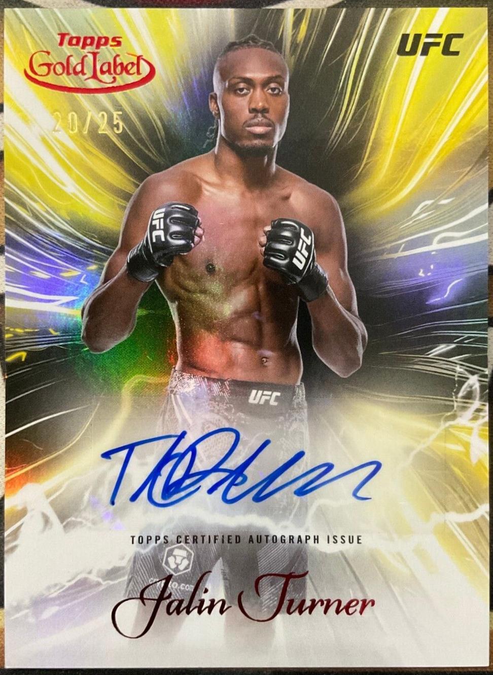Jalin Turner 2024 Topps Gold Label UFC Surging Signatures #SGS-JAT Red