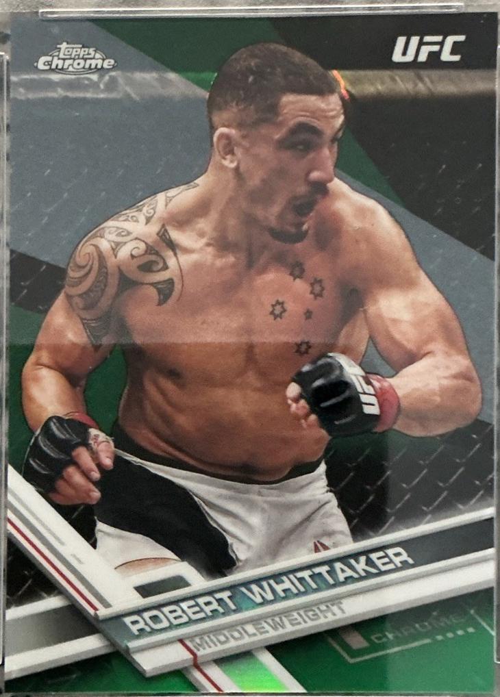 Robert Whittaker 2017 Topps Chrome UFC Base #41 Green