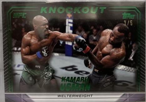 Kamaru Usman 2024 Topps Knockout UFC Base #95 Emerald