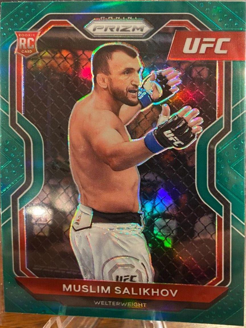 Muslim Salikhov 2021 Panini Prizm UFC Base #29 Green