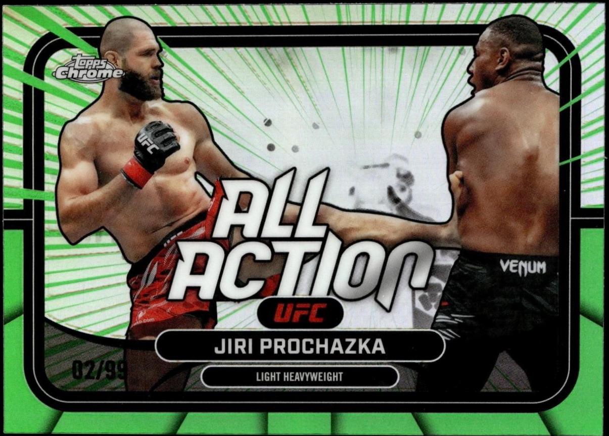 Jiri Prochazka 2026 Topps Chrome UFC All-Action #AA-30 Green Refractor