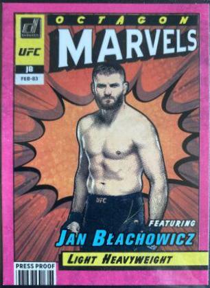 Jan Błachowicz 2022 Panini Donruss UFC Octagon Marvels #18 Press Proof