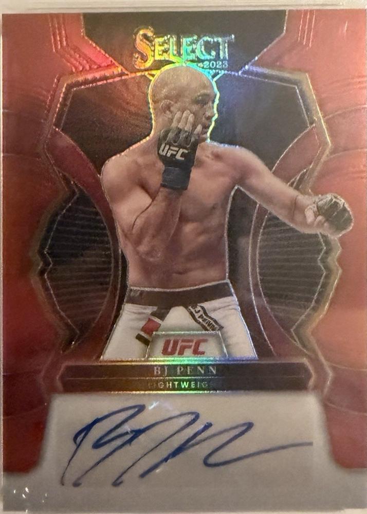 BJ Penn 2023 Panini Select UFC Signatures #24 Red