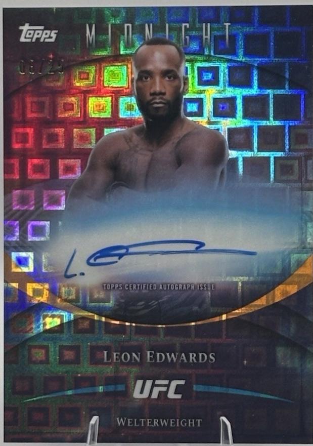 Leon Edwards 2026 Topps Midnight UFC Base Autographs #BAV-LE Moonrise