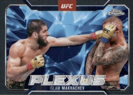 Islam Makhachev 2025 Topps Chrome UFC Plexus #PLX-11 Black & Gold Refractor