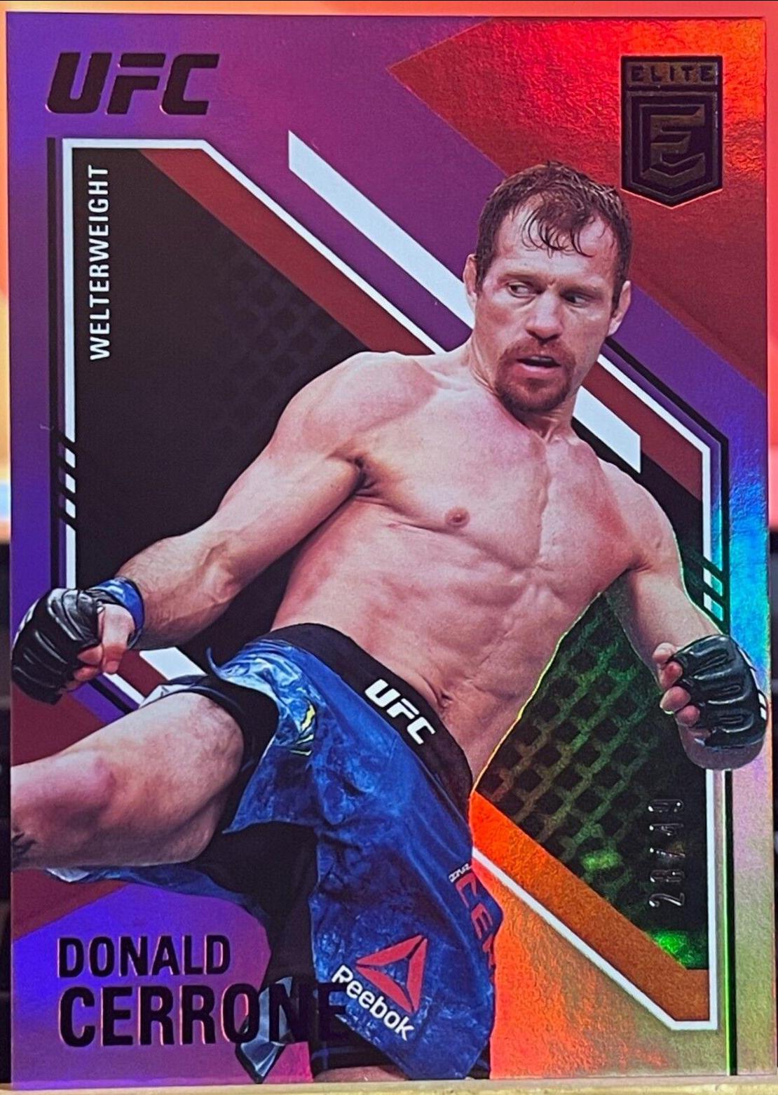 Donald Cerrone 2021 Panini Chronicles UFC Base XR #191 Purple