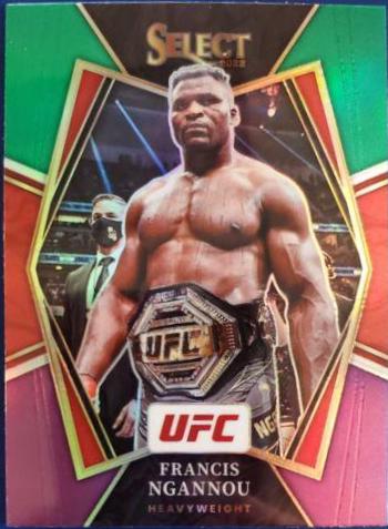 Francis Ngannou 2022 Panini Select UFC Premier Level #131 Green and Purple